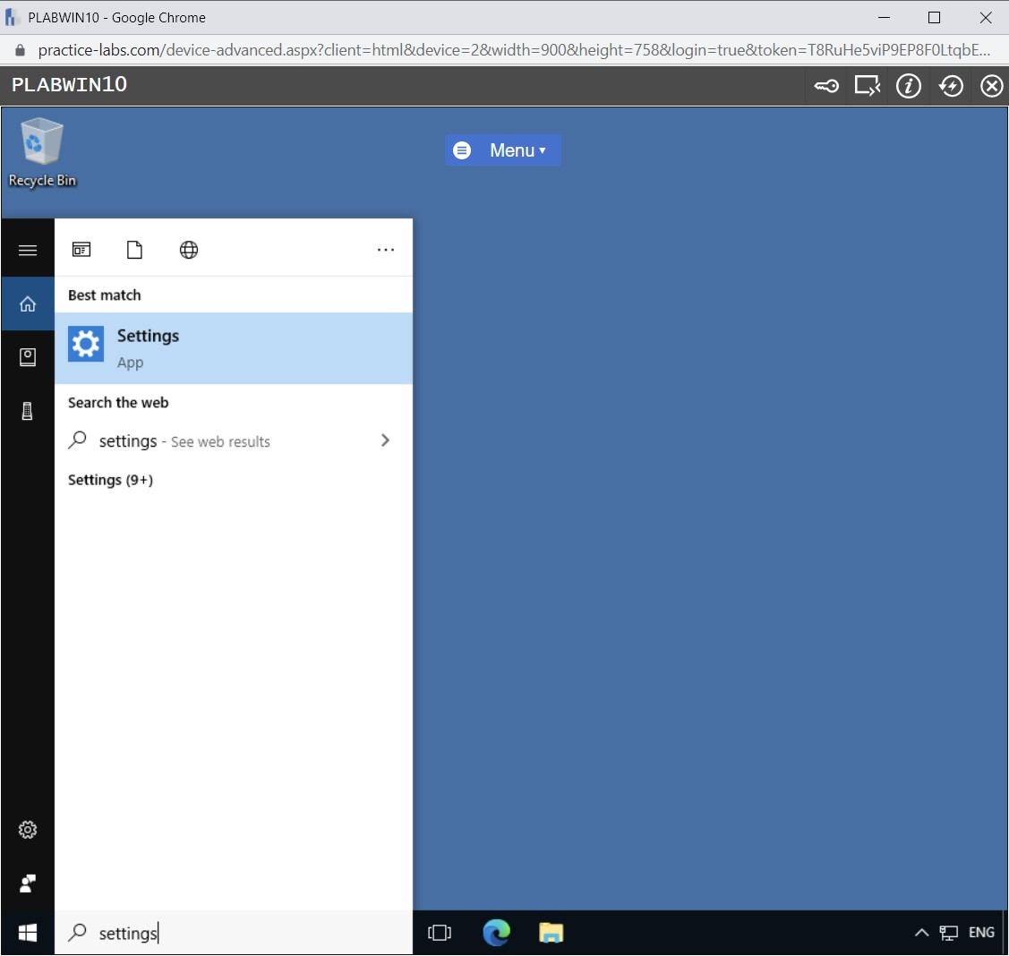 Figure 1.2 Screenshot of PLABWIN10