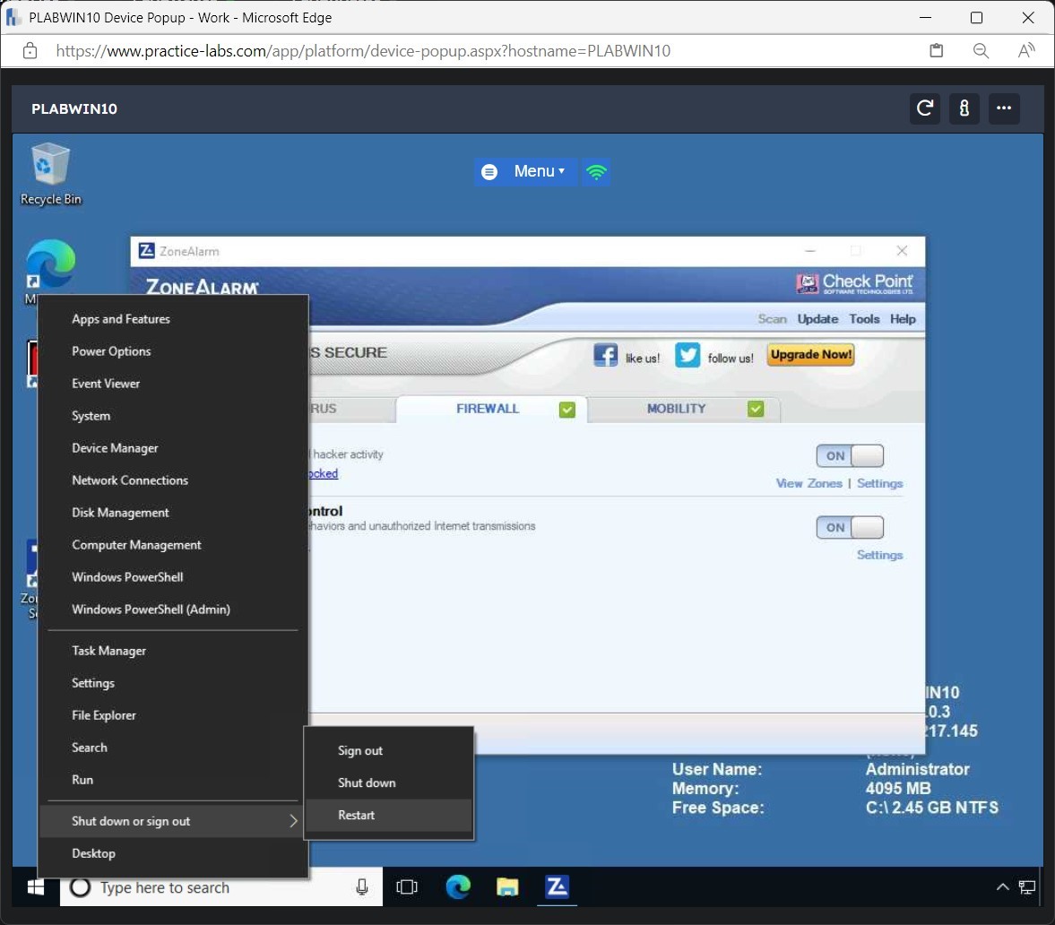 Figure 1.28 Screenshot of PLABWIN10