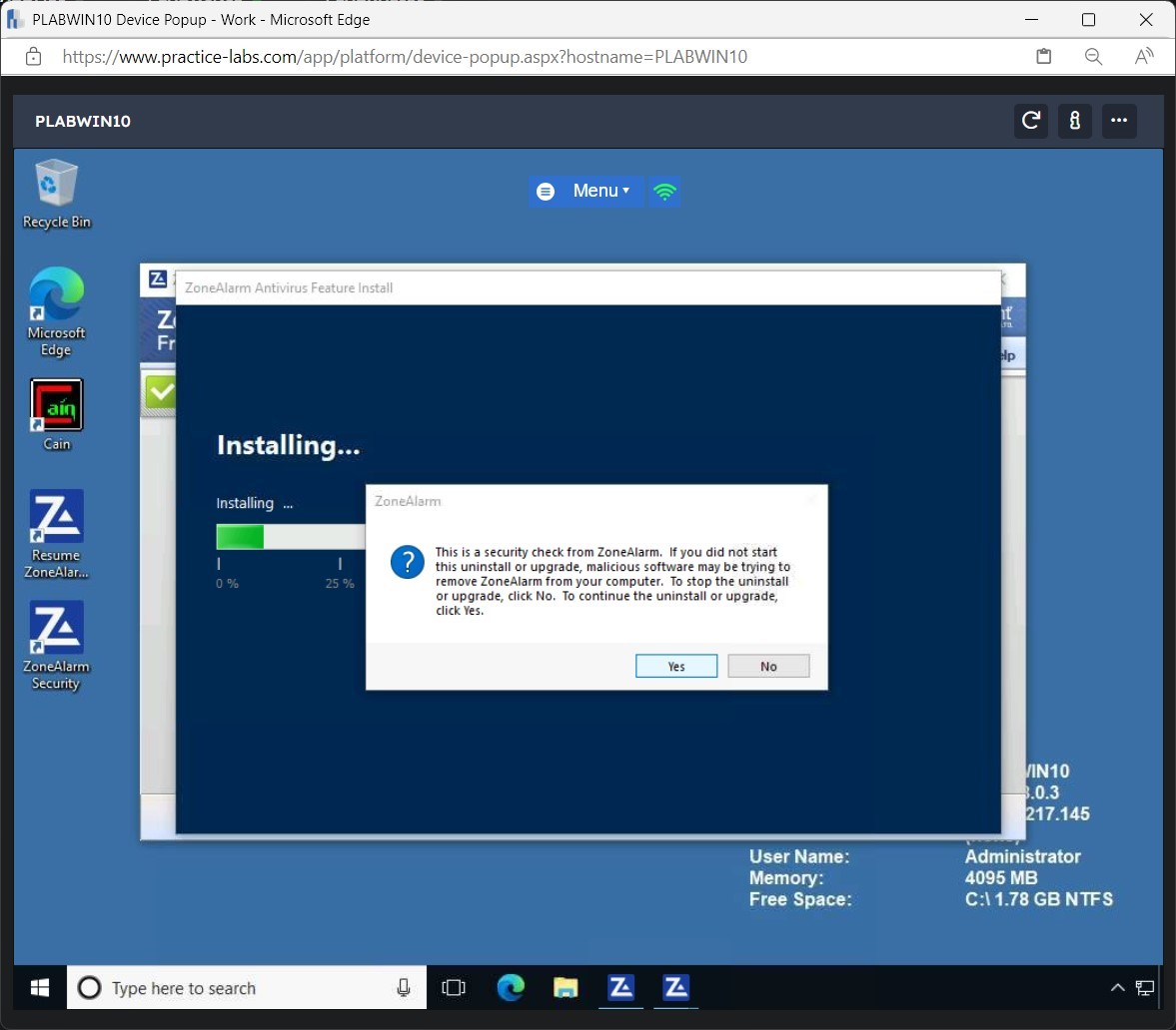 Figure 1.33 Screenshot of PLABWIN10