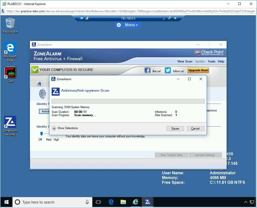 Figure 1.38 Screenshot of PLABDC01