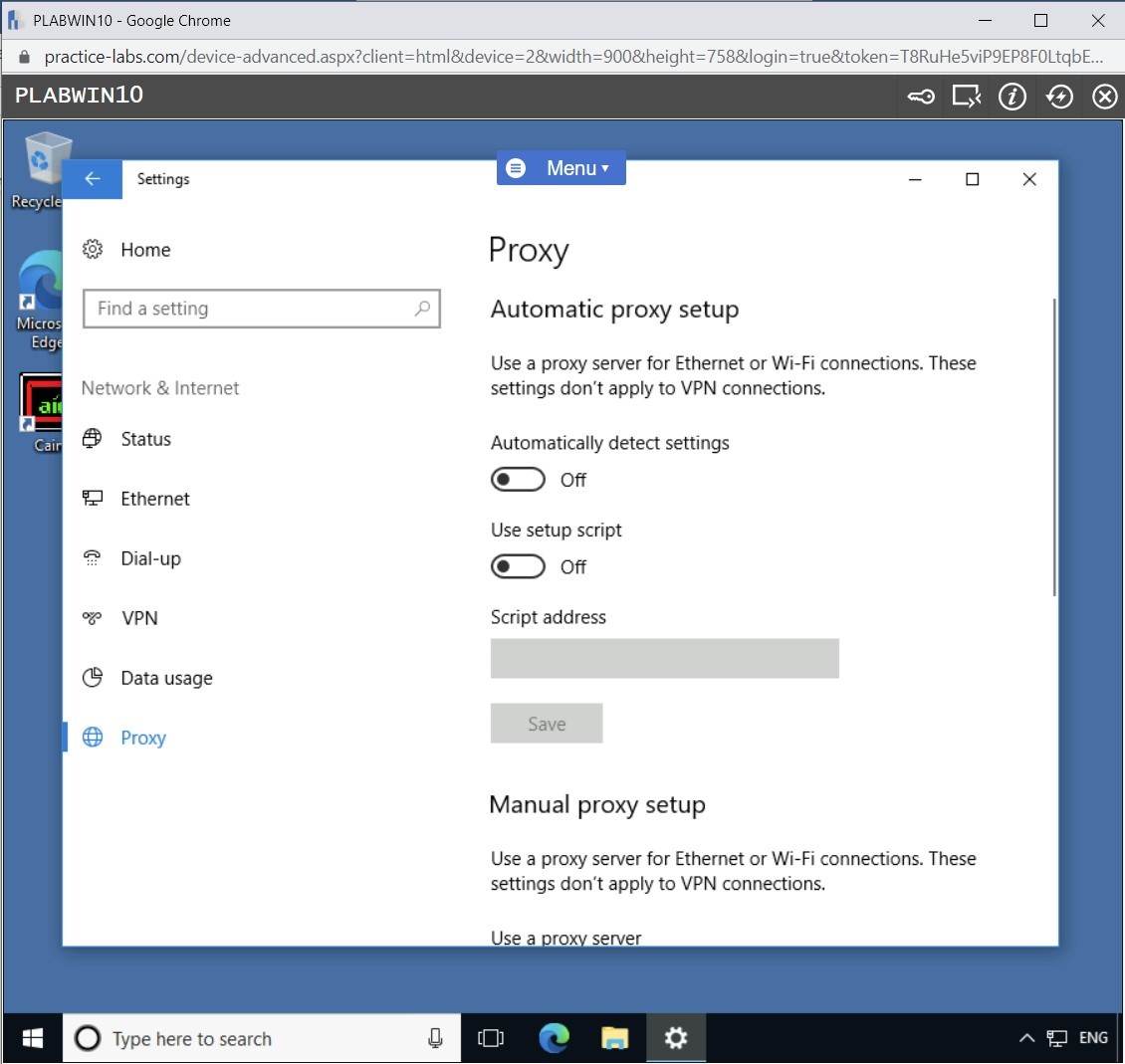 Figure 1.4 Screenshot of PLABWIN10