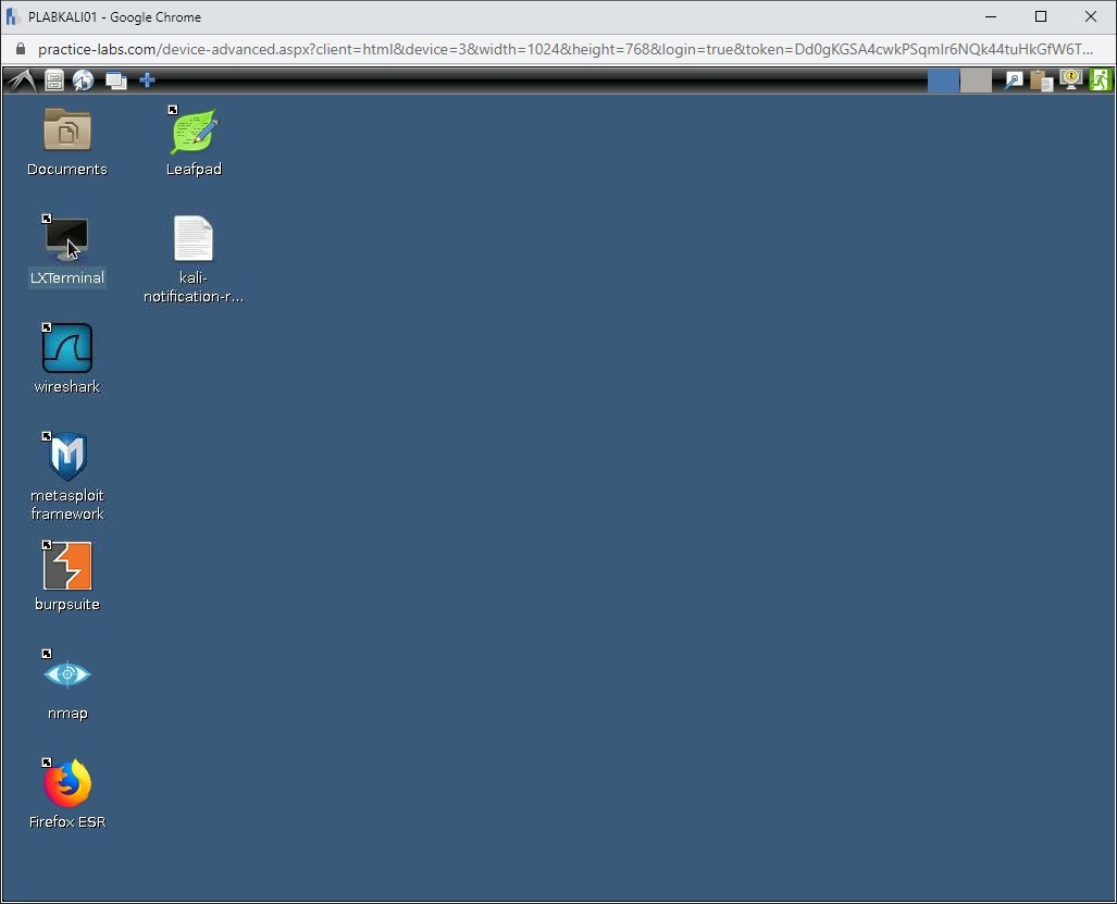 Figure 1.23 Screenshot of PLABKALI01