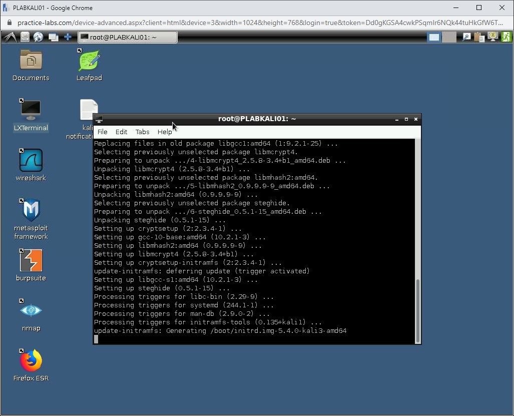 Figure 1.26 Screenshot of PLABKALI01