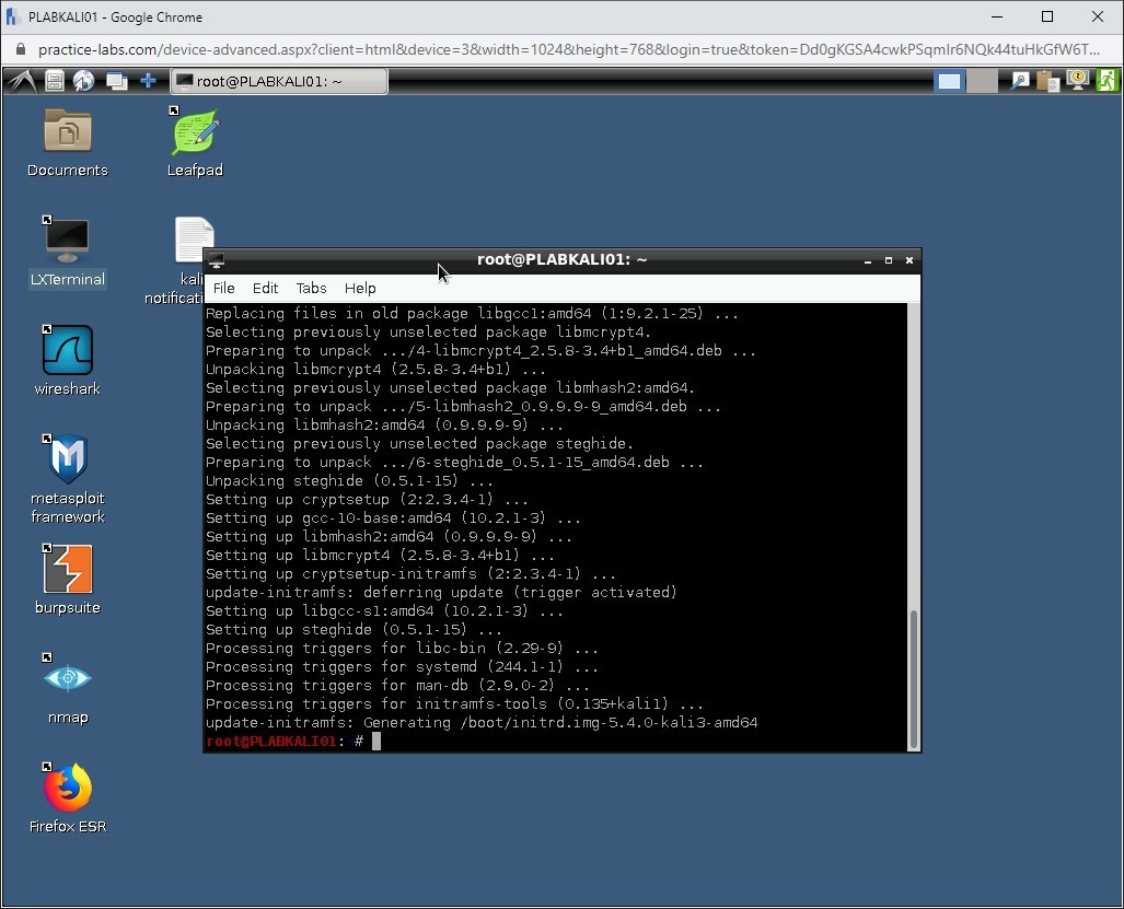 Figure 1.27 Screenshot of PLABKALI01