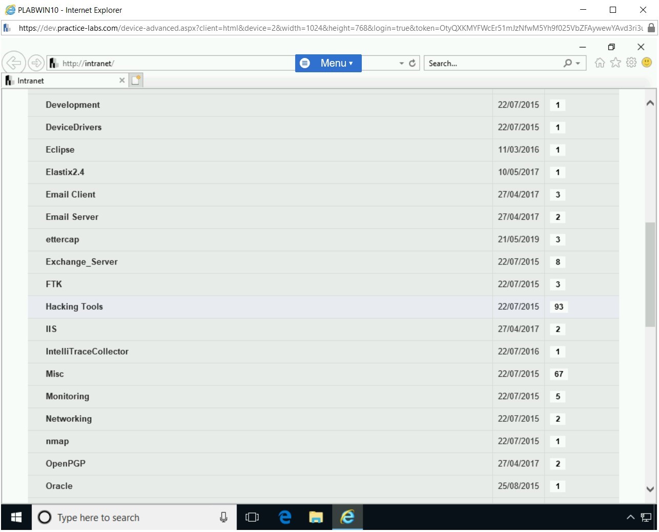 Figure 1.60 Screenshot of PLABWIN10