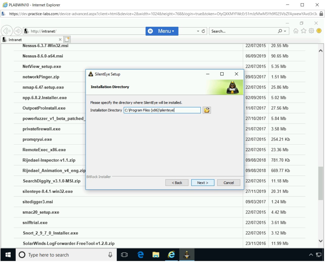 Figure 1.65 Screenshot of PLABWIN10