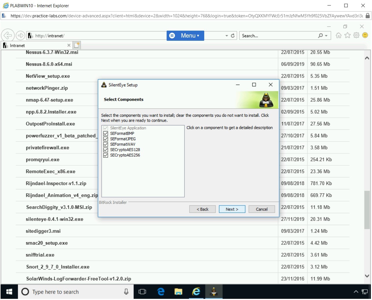 Figure 1.67 Screenshot of PLABWIN10
