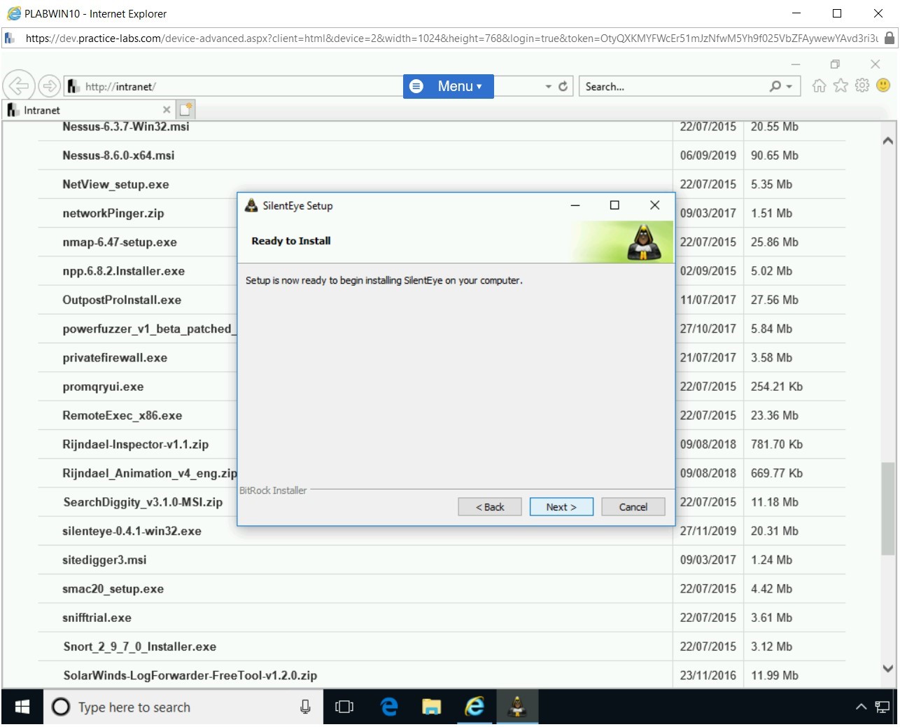 Figure 1.68 Screenshot of PLABWIN10
