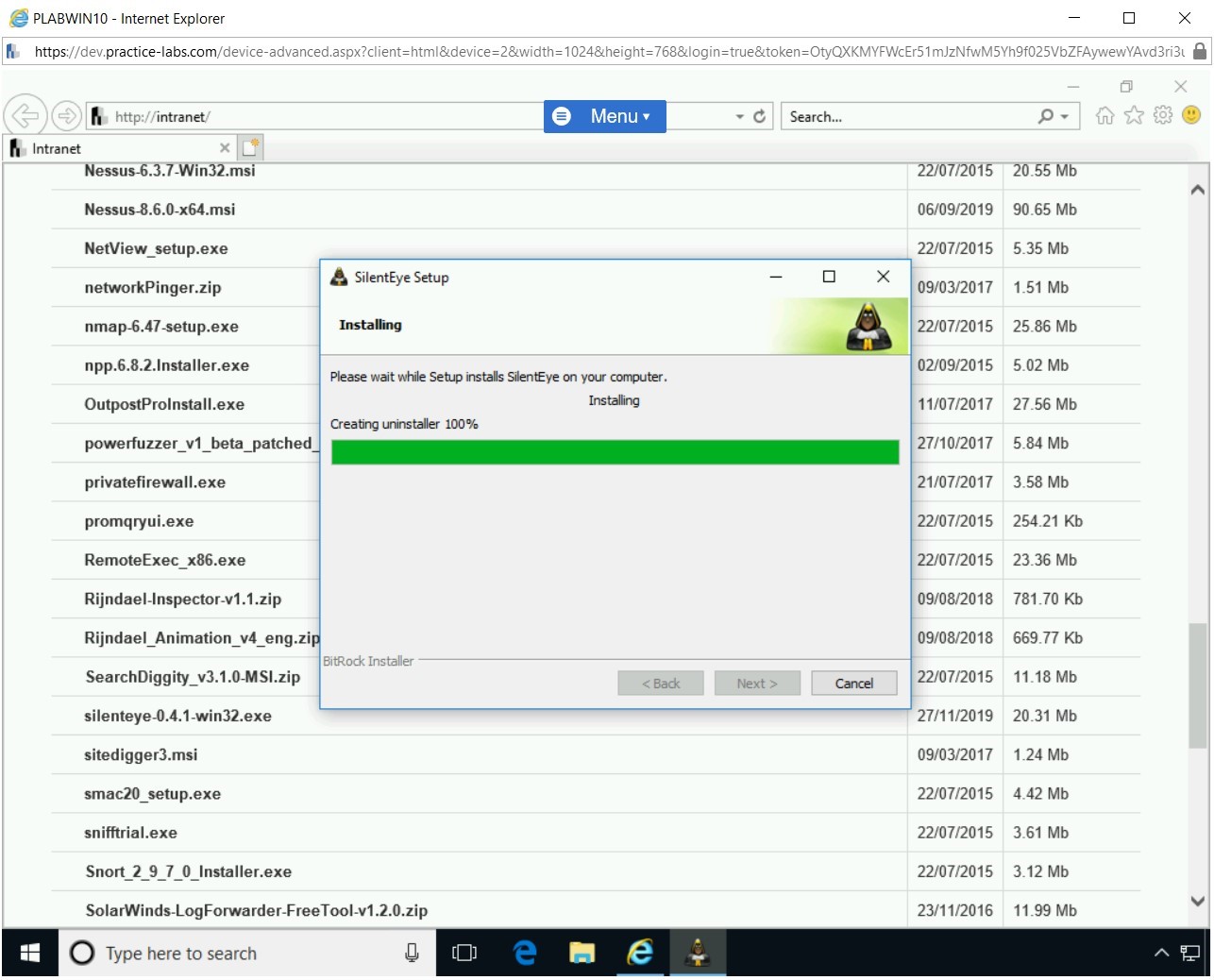 Figure 1.69 Screenshot of PLABWIN10