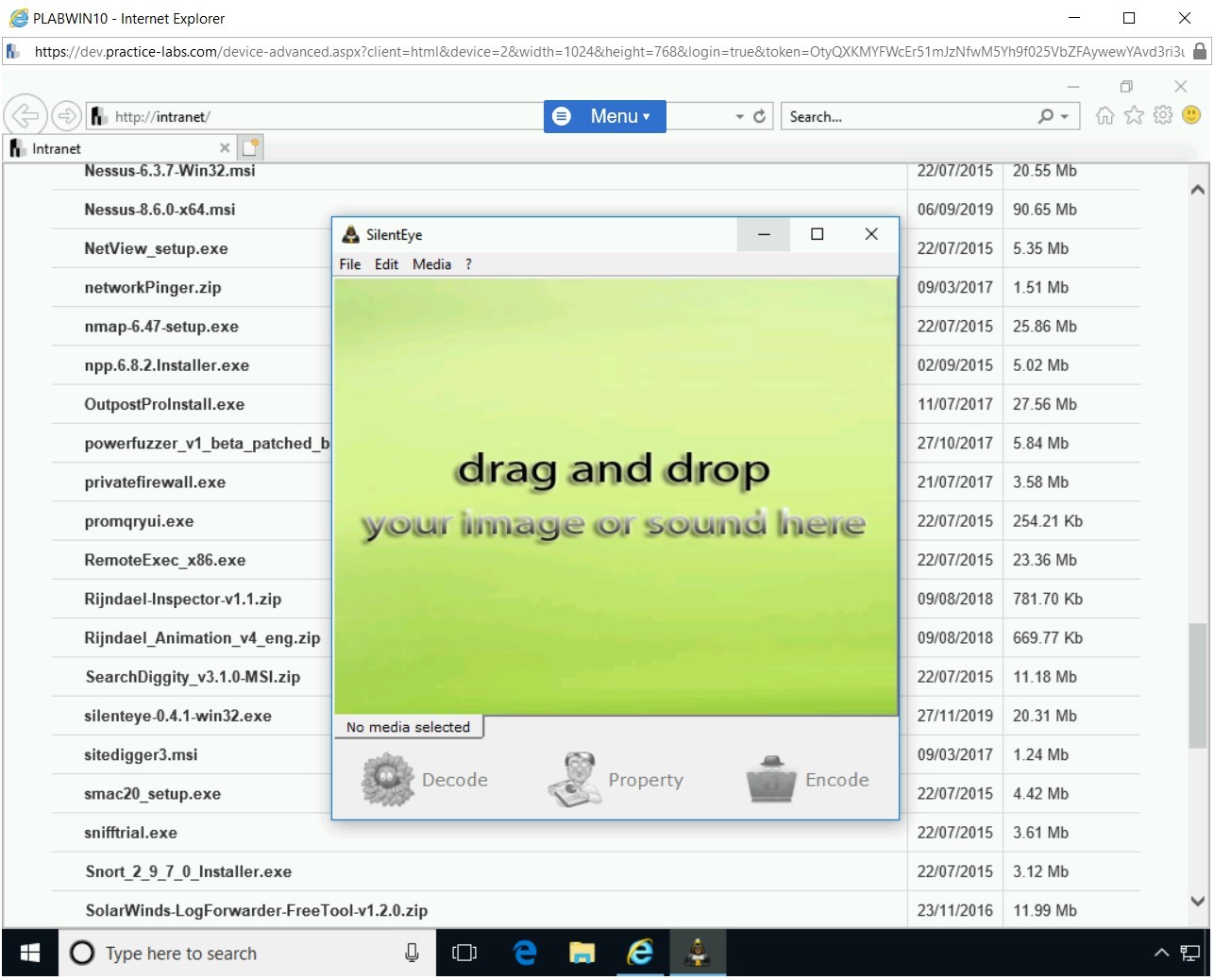 Figure 1.71 Screenshot of PLABWIN10