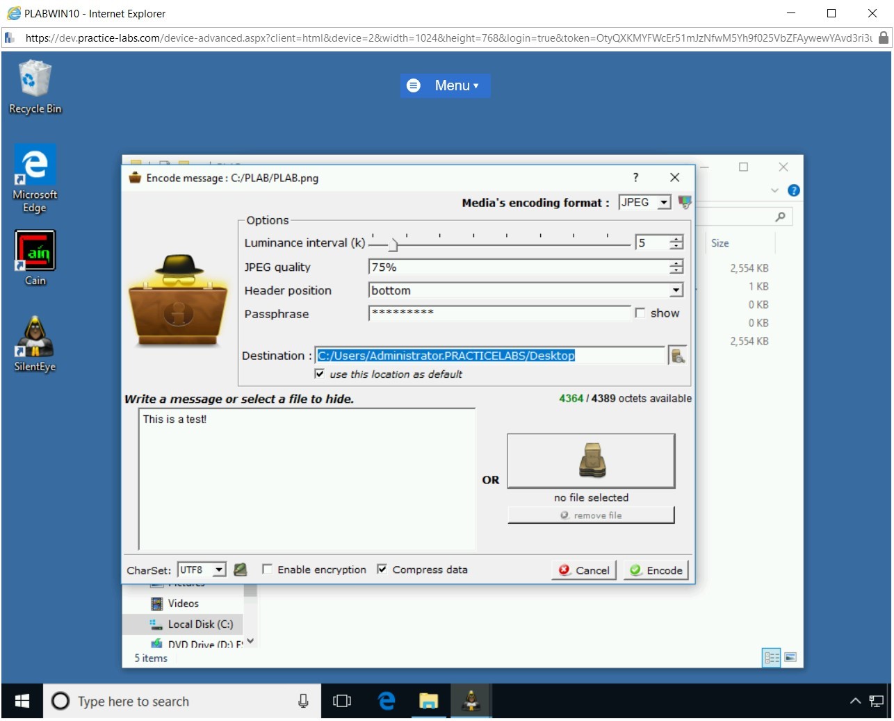 Figure 1.77 Screenshot of PLABWIN10