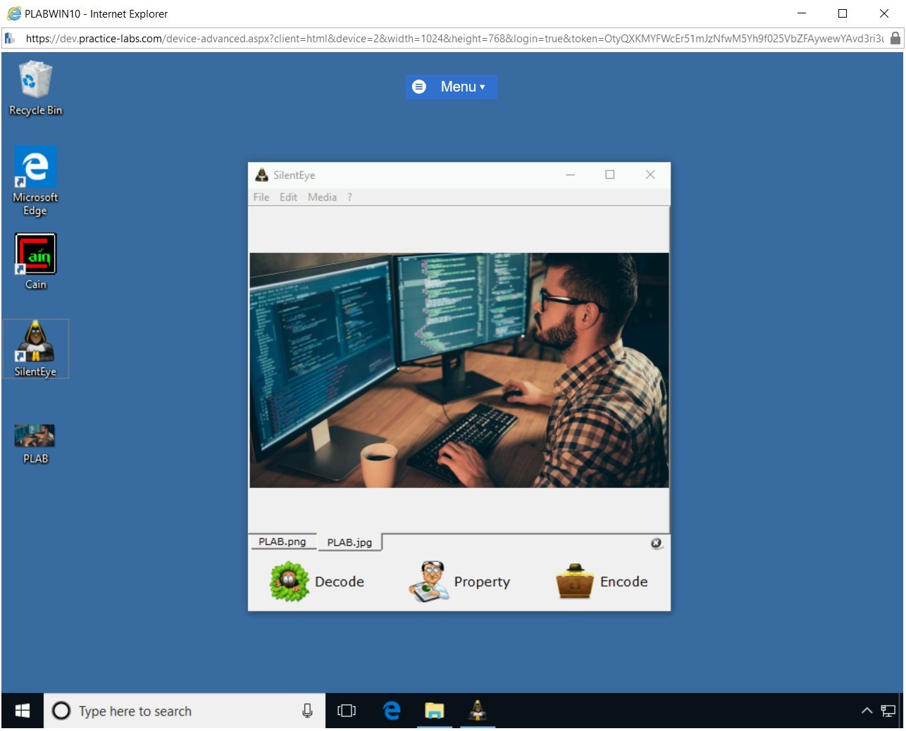 Figure 1.78 Screenshot of PLABWIN10