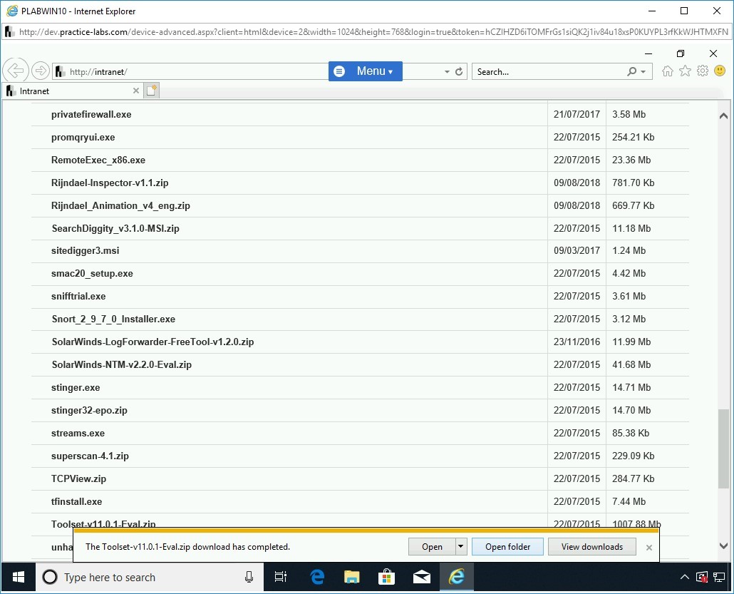 Figure 1.100 Screenshot of PLABWIN10