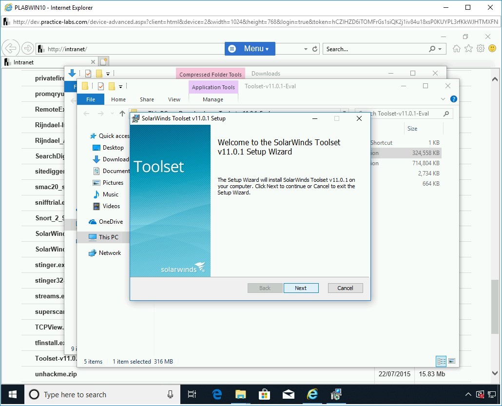 Figure 1.105 Screenshot of PLABWIN10