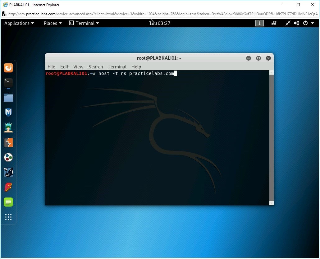 Figure 2.3 Screenshot of PLABKALI01