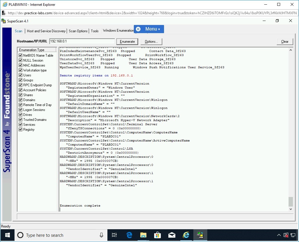 Figure 1.14 Screenshot of PLABWIN10