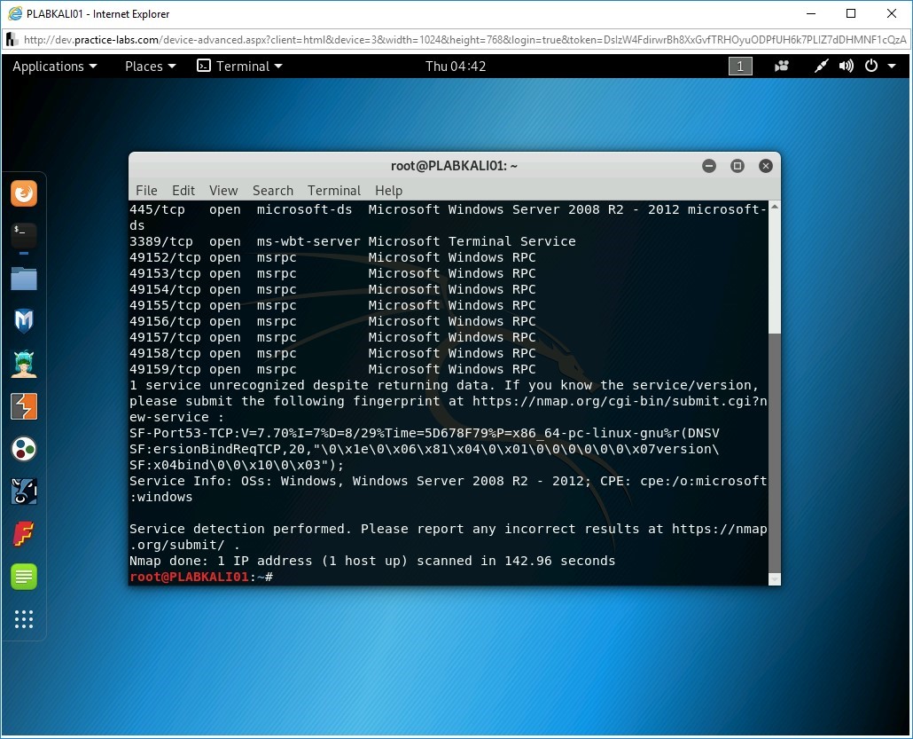 Figure 2.35 Screenshot of PLABKALI01