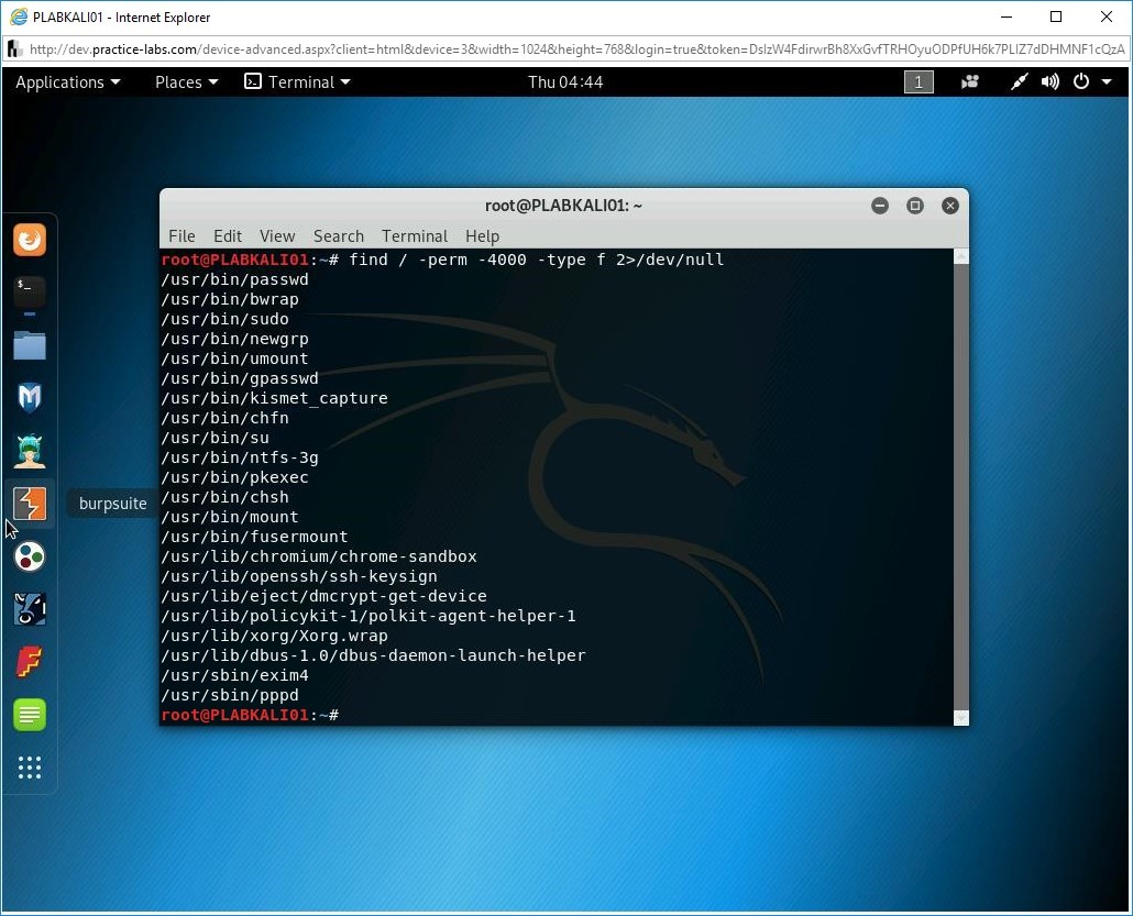 Figure 2.37 Screenshot of PLABKALI01