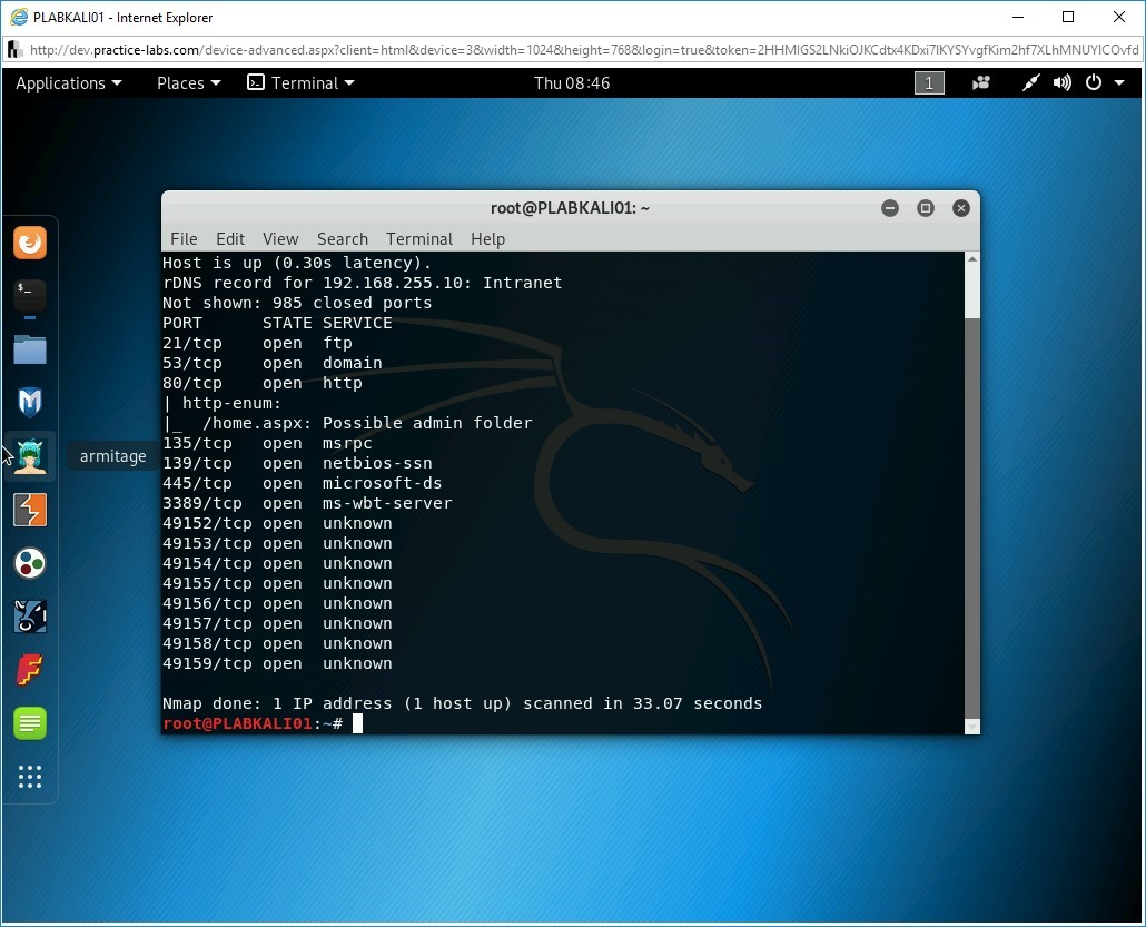 Figure 2.41 Screenshot of PLABKALI01