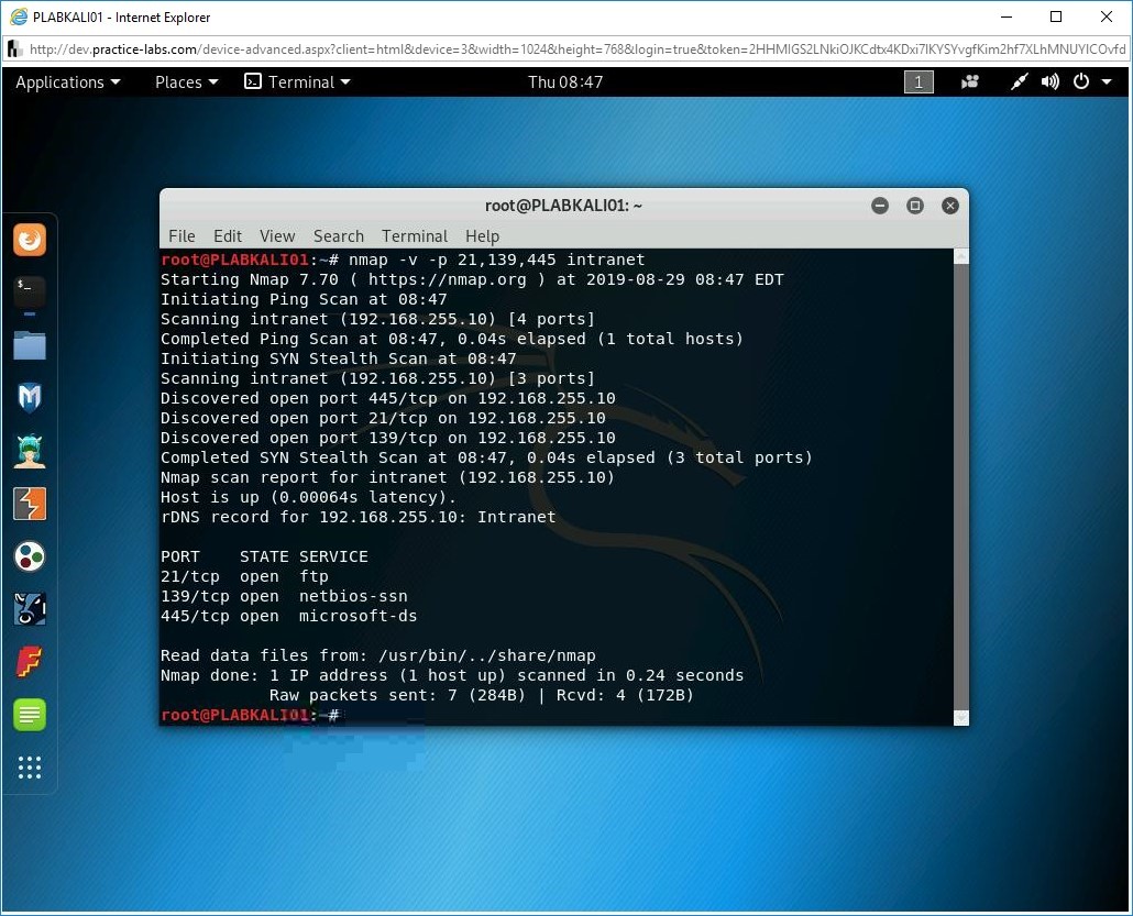 Figure 2.43 Screenshot of PLABKALI01