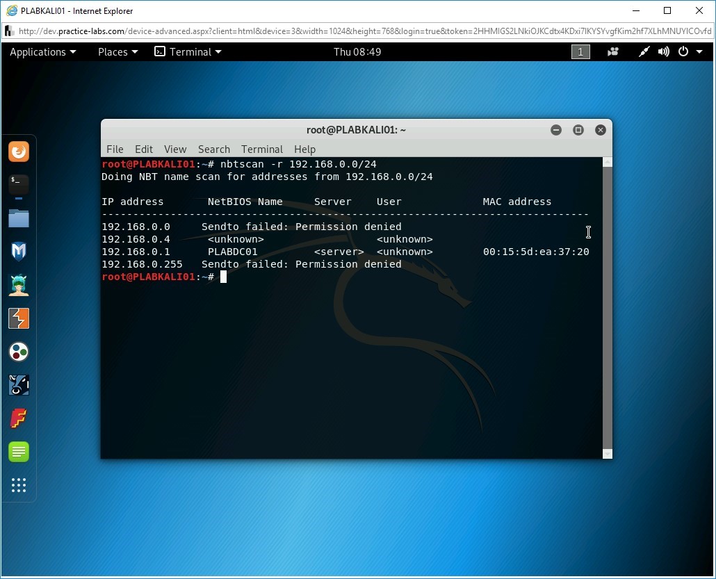 Figure 2.45 Screenshot of PLABKALI01