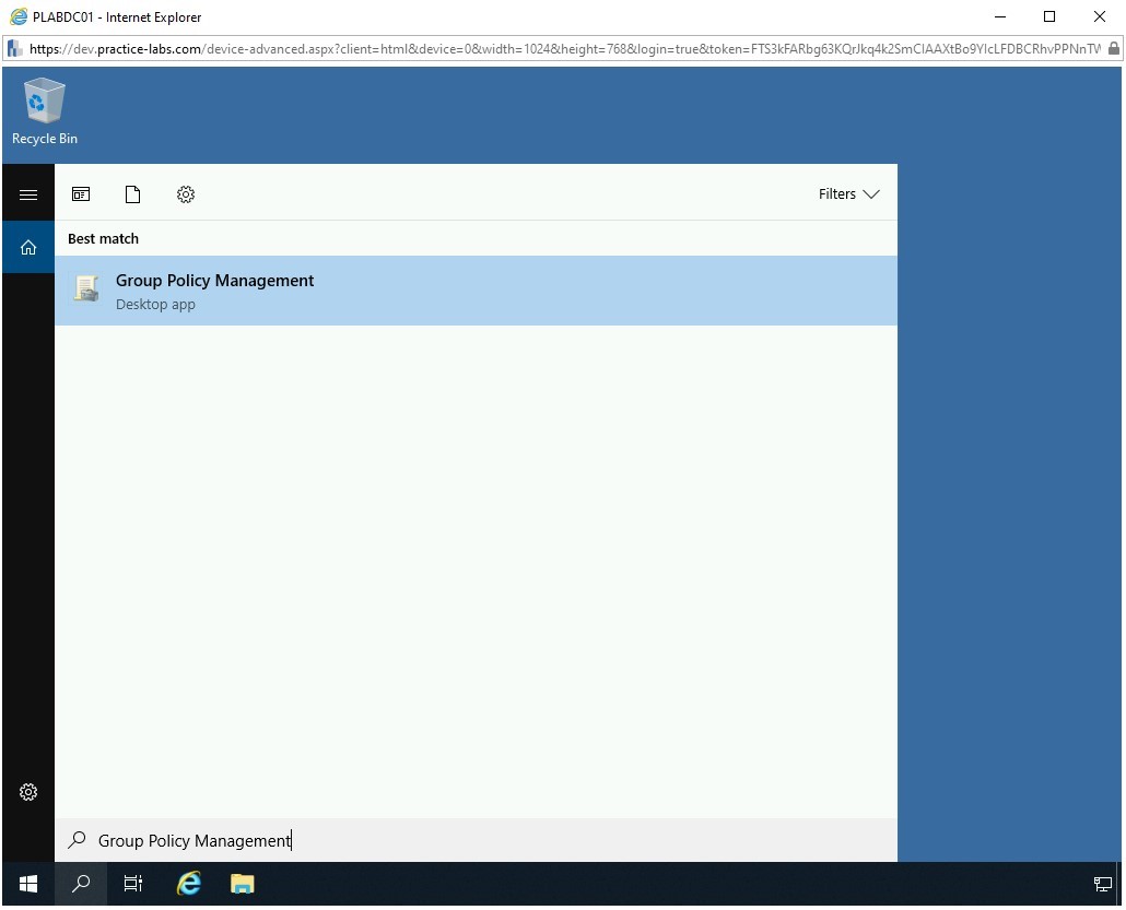 Figure 3.5 Screenshot of PLABDC01