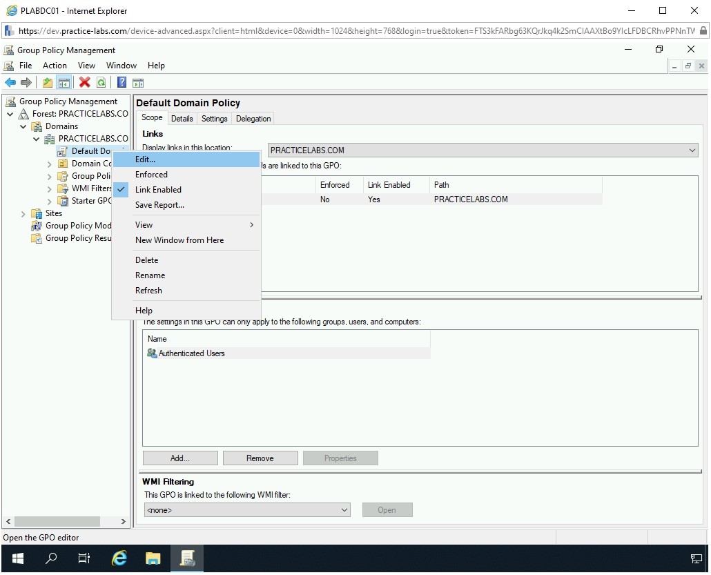 Figure 3.6 Screenshot of PLABDC01