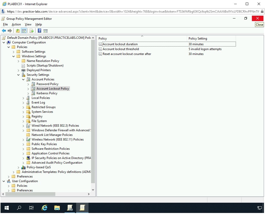 Figure 3.12 Screenshot of PLABDC01
