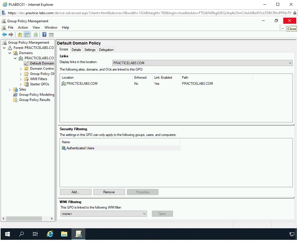 Figure 3.13 Screenshot of PLABDC01
