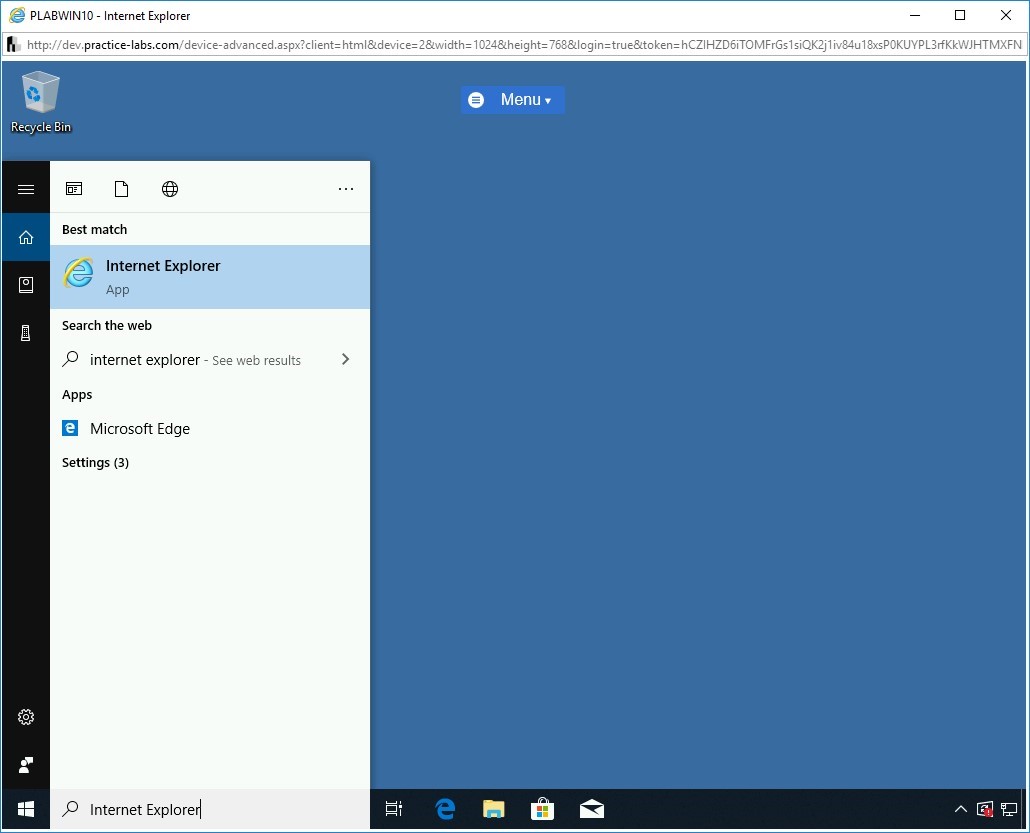 Figure 1.1 Screenshot of PLABWIN10