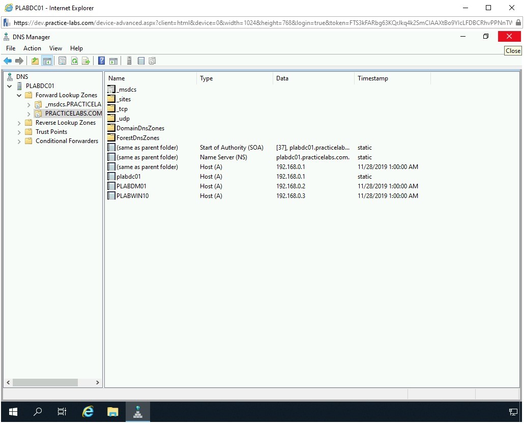 Figure 3.24 Screenshot of PLABDC01