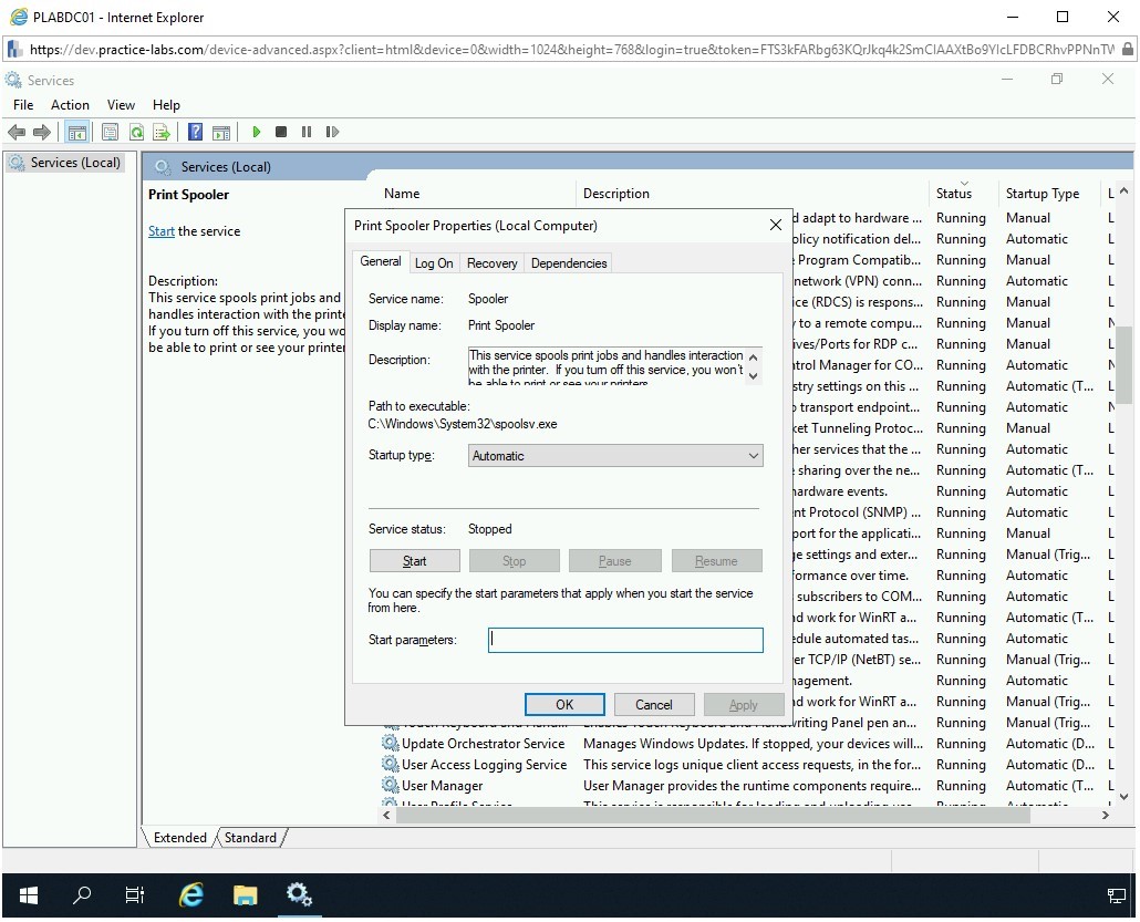 Figure 3.30 Screenshot of PLABWIN10