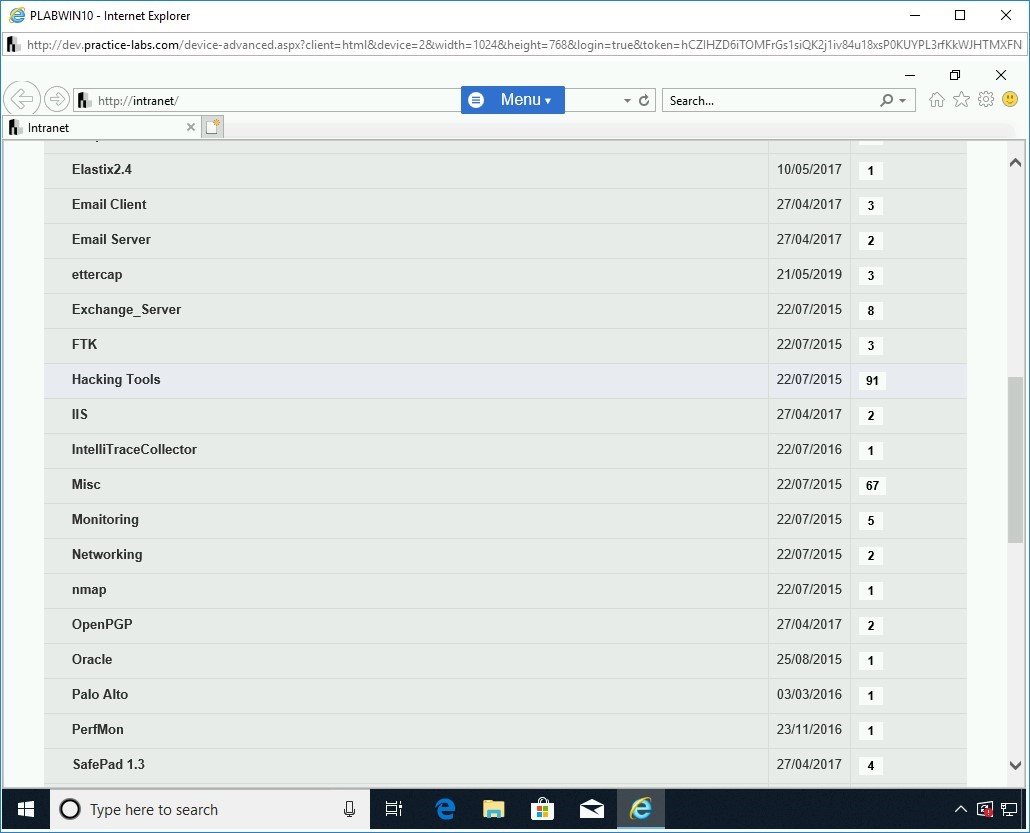 Figure 1.3 Screenshot of PLABWIN10