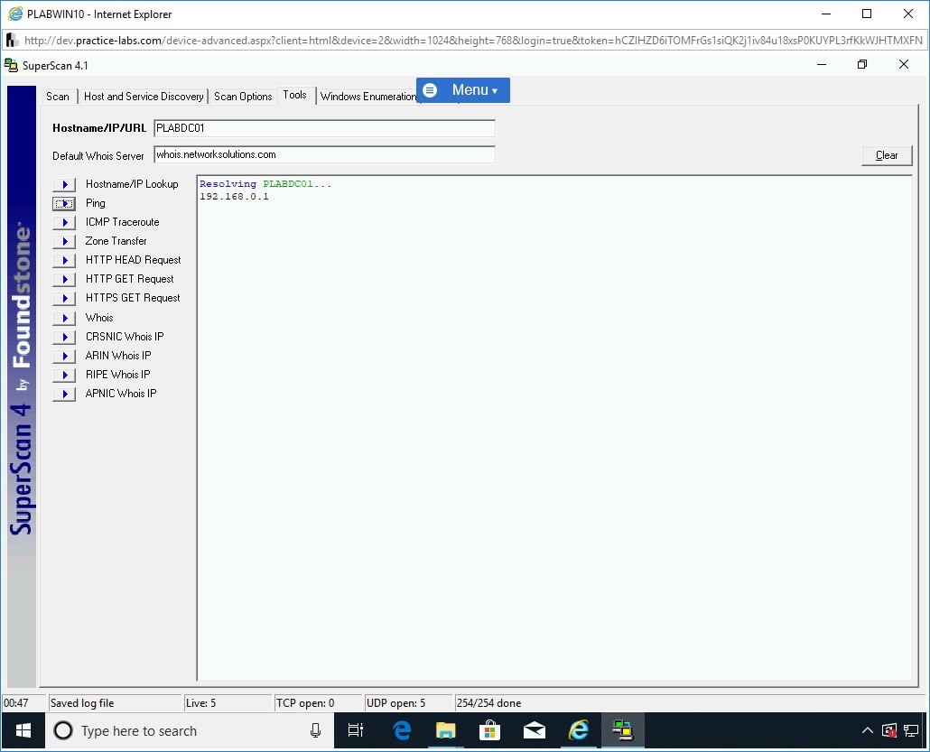 Figure 1.39 Screenshot of PLABWIN10