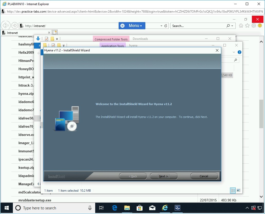 Figure 1.50 Screenshot of PLABWIN10