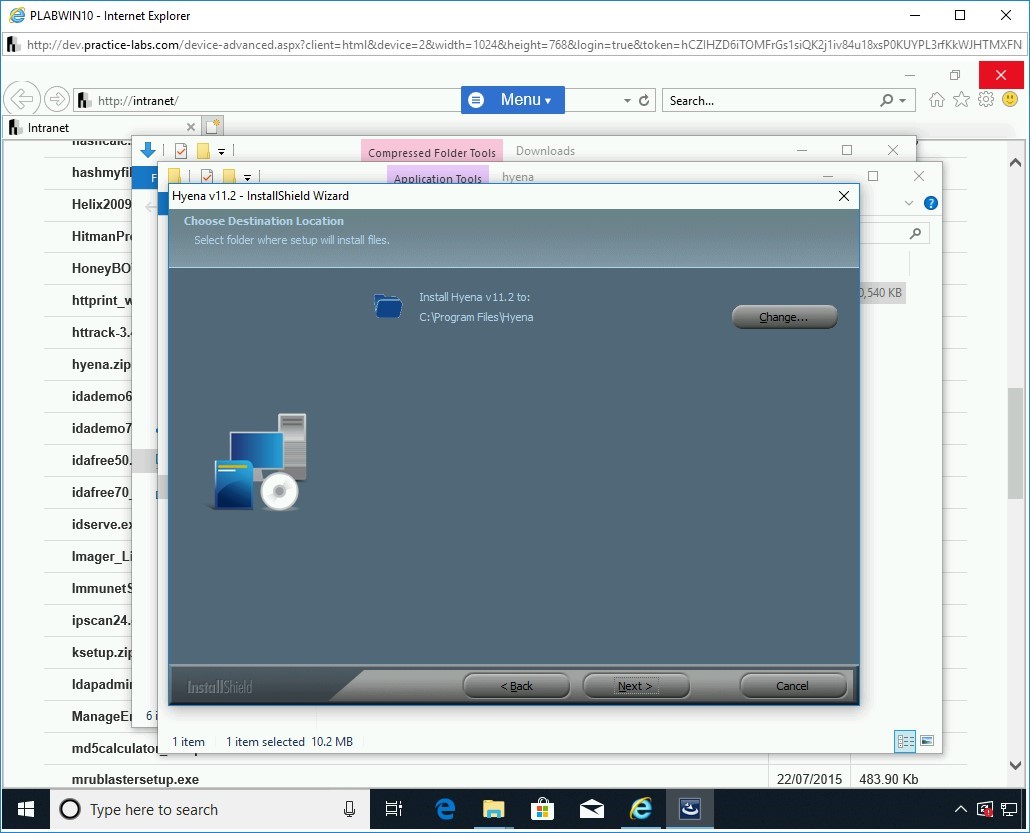 Figure 1.52 Screenshot of PLABWIN10