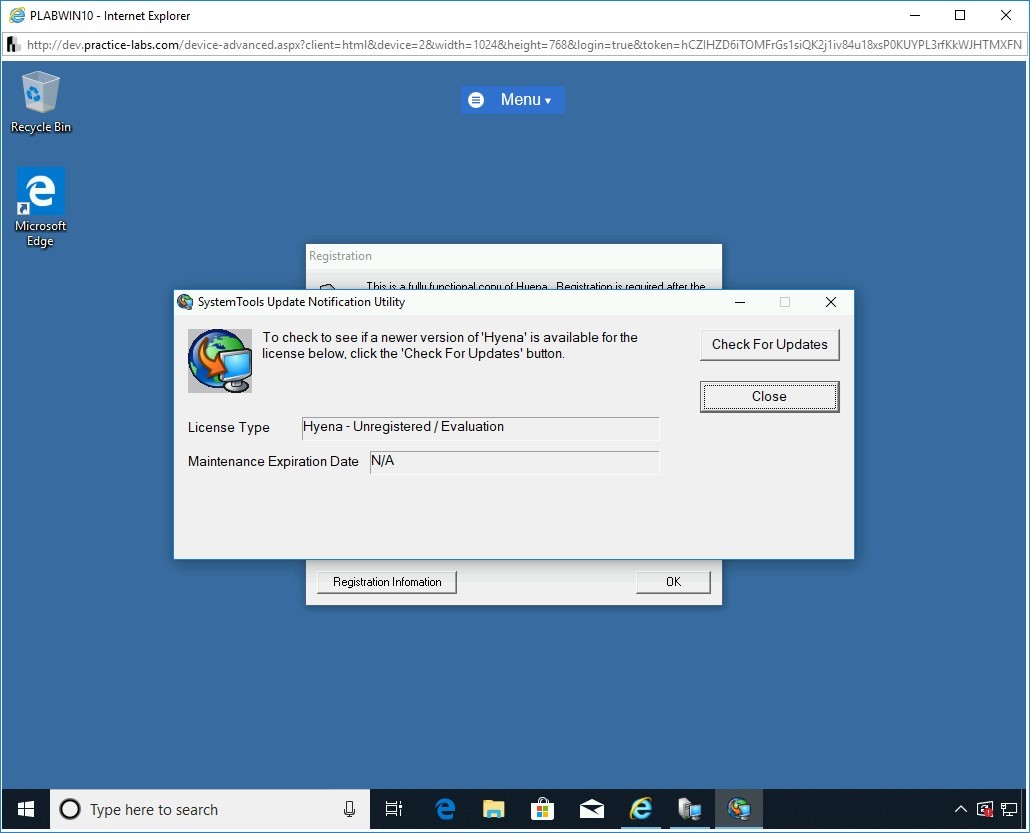 Figure 1.56 Screenshot of PLABWIN10
