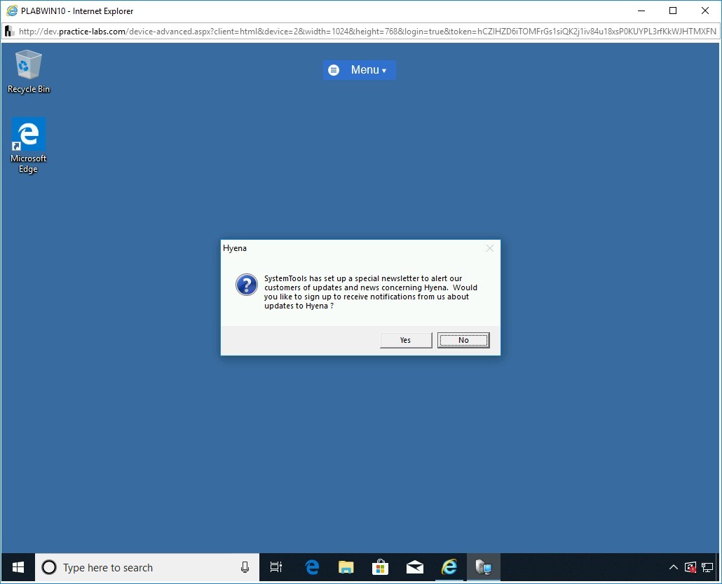 Figure 1.58 Screenshot of PLABWIN10