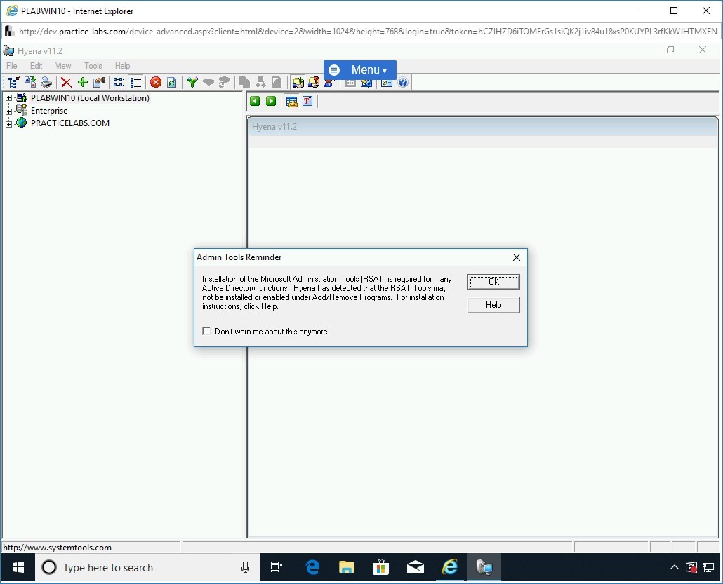 Figure 1.65 Screenshot of PLABWIN10