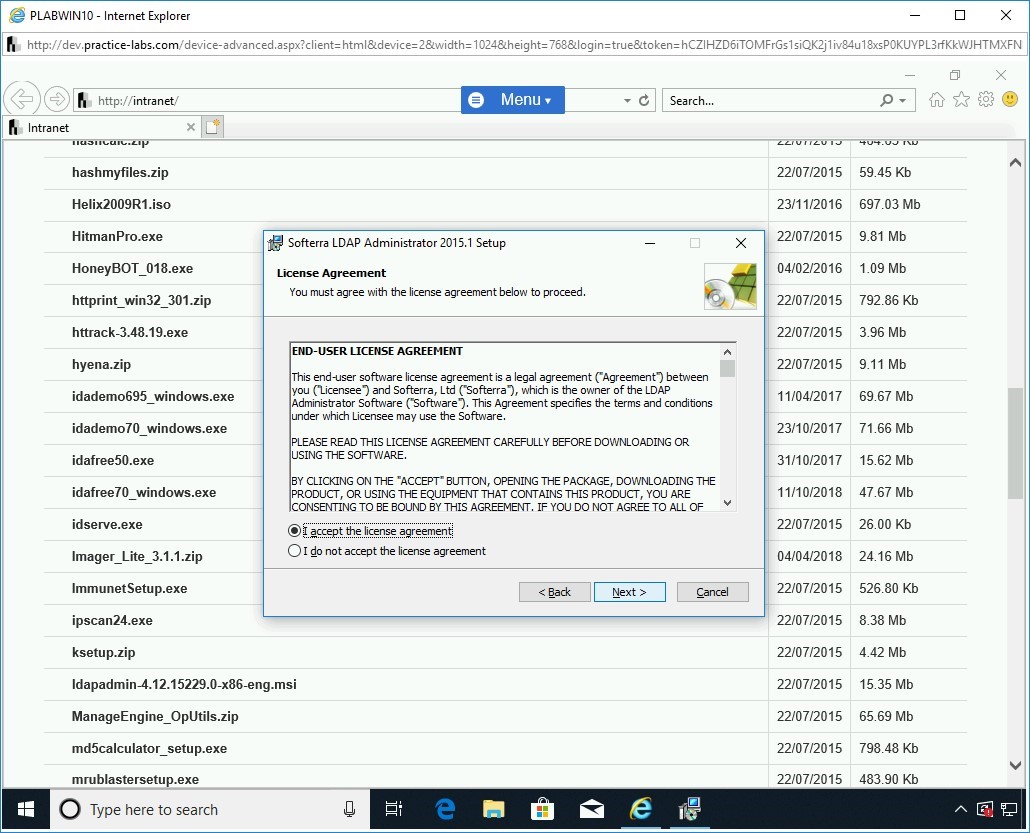 Figure 1.73 Screenshot of PLABWIN10