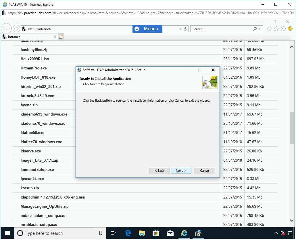 Figure 1.77 Screenshot of PLABWIN10