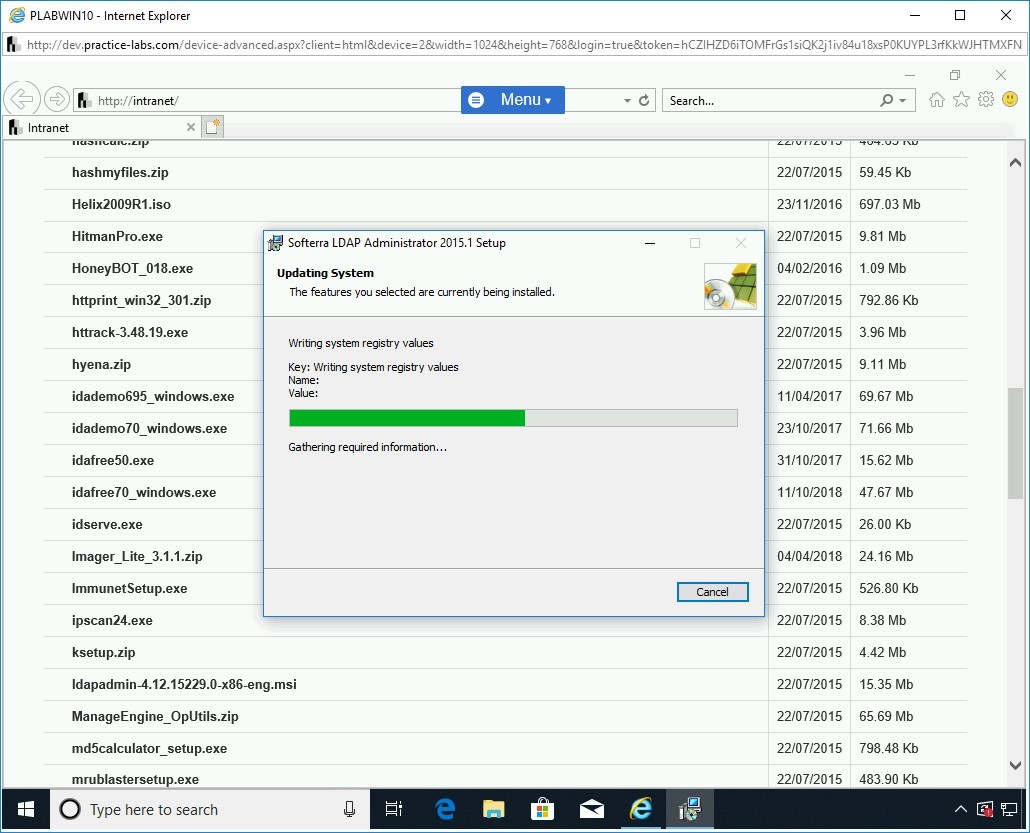 Figure 1.78 Screenshot of PLABWIN10