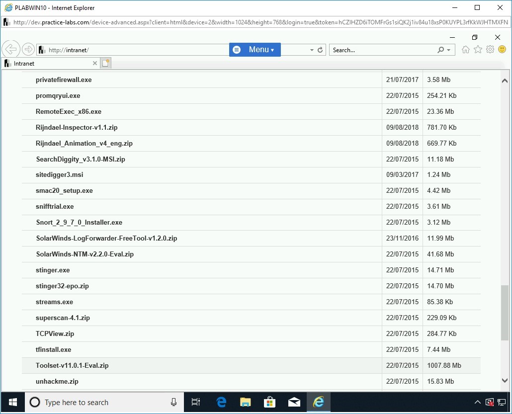 Figure 1.98 Screenshot of PLABWIN10