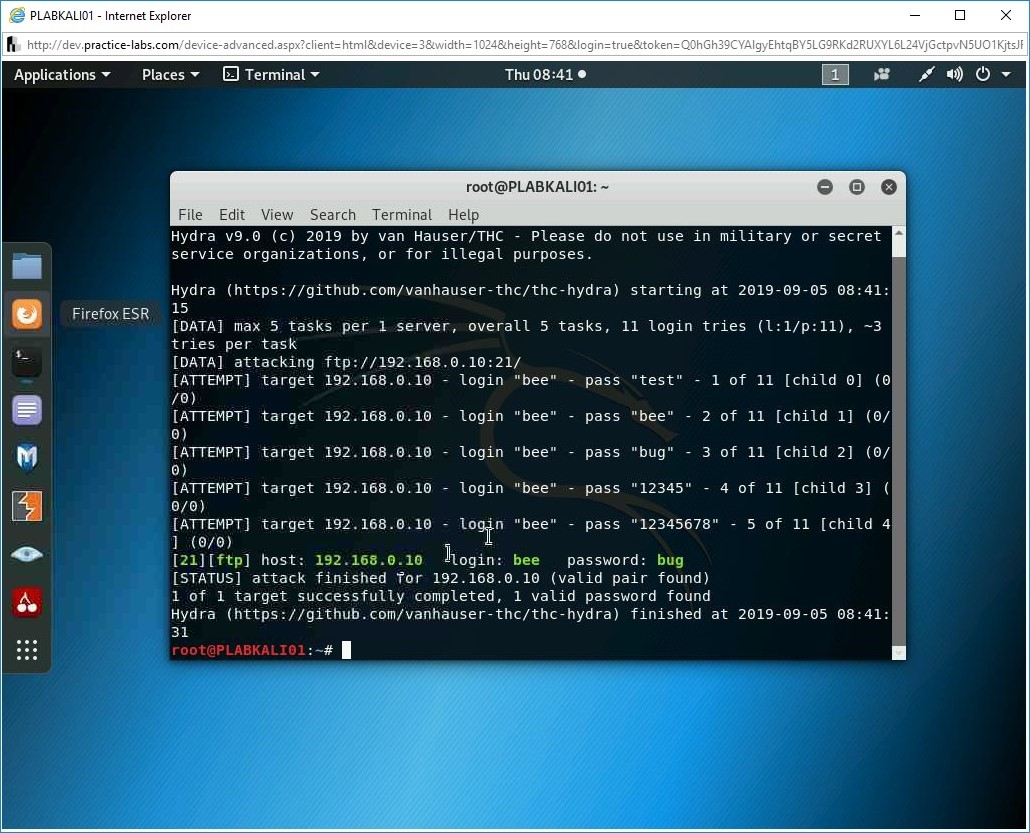 Figure 1.21 Screenshot of PLABKALI01