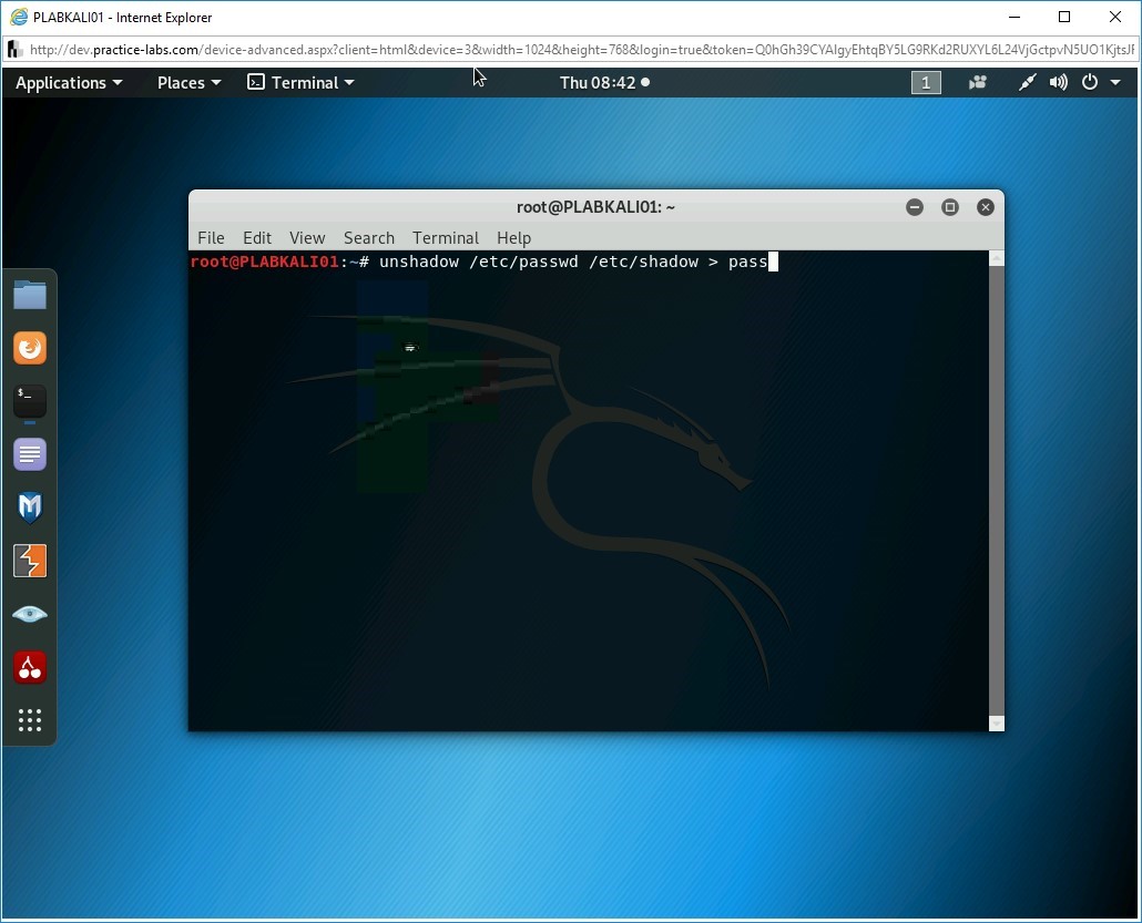 Practice Labs screenshot.