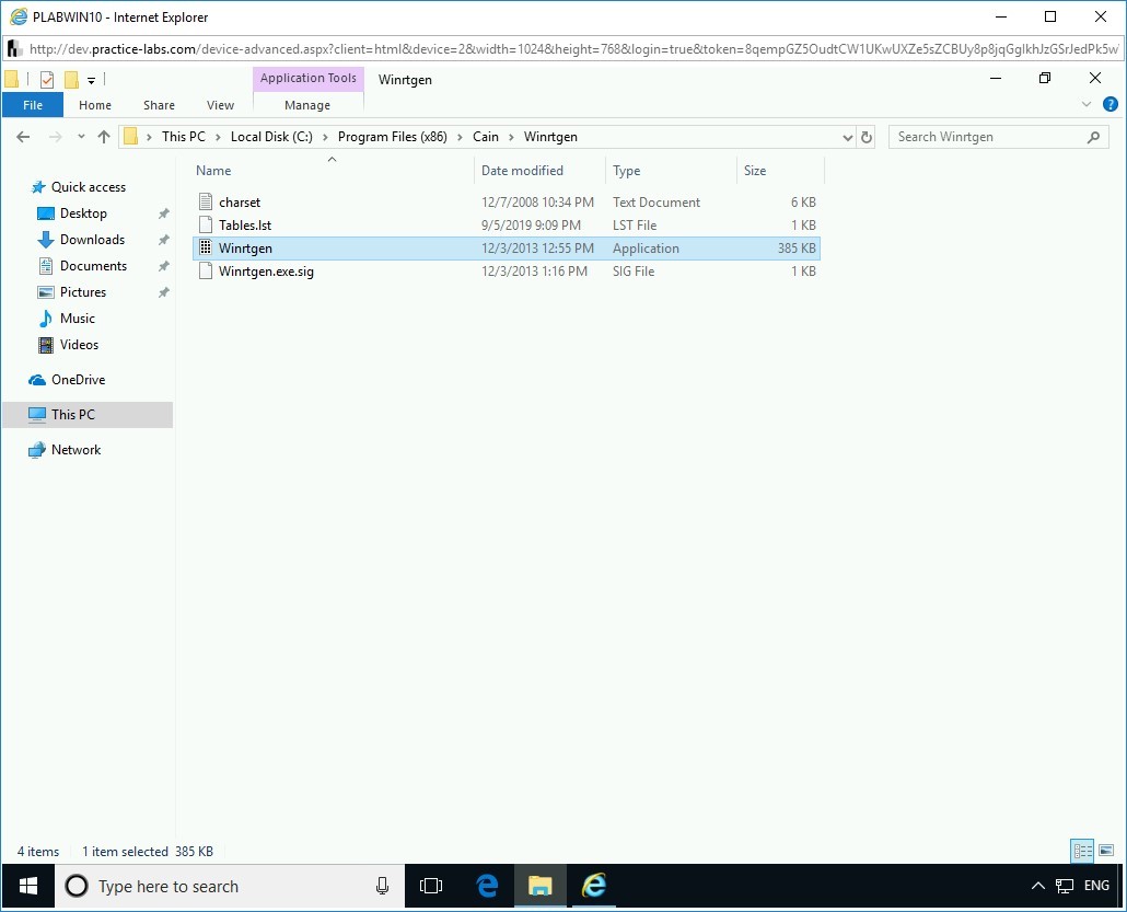 Figure 2.6 Screenshot of PLABKALI01