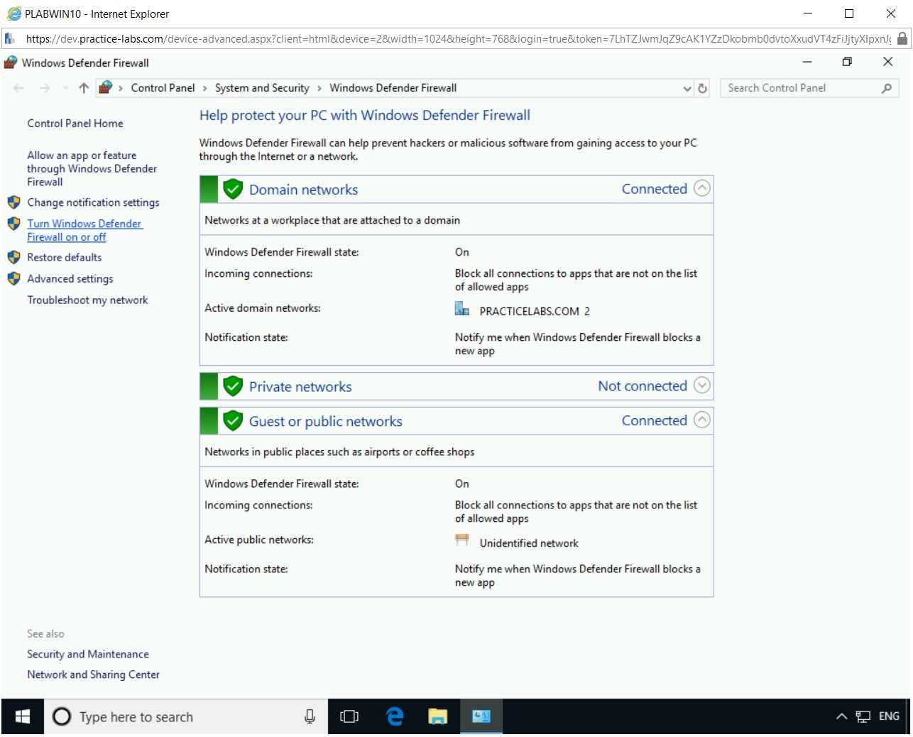 Figure 1.3 Screenshot of PLABWIN10