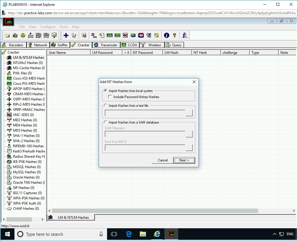 Figure 2.17 Screenshot of PLABWIN10