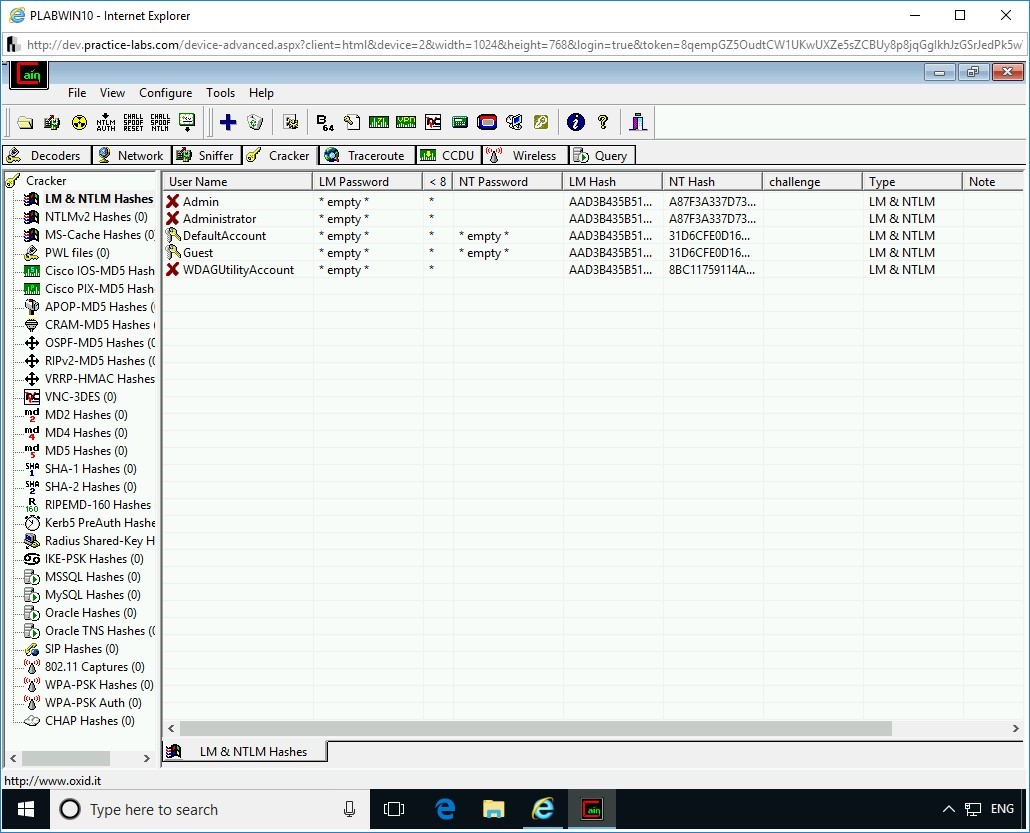 Figure 2.18 Screenshot of PLABWIN10