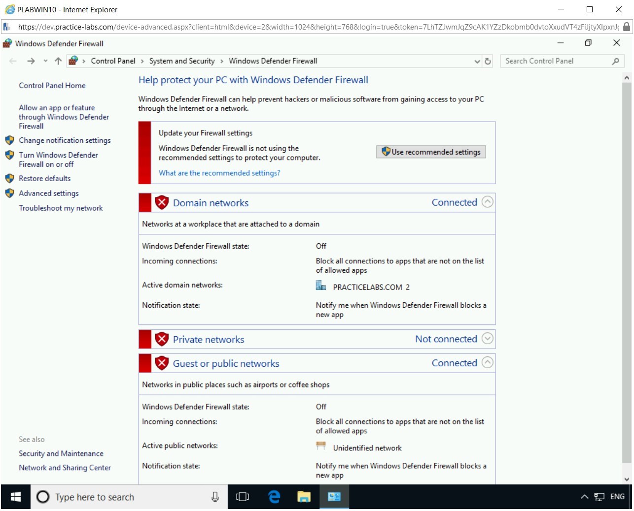 Figure 1.5 Screenshot of PLABWIN10